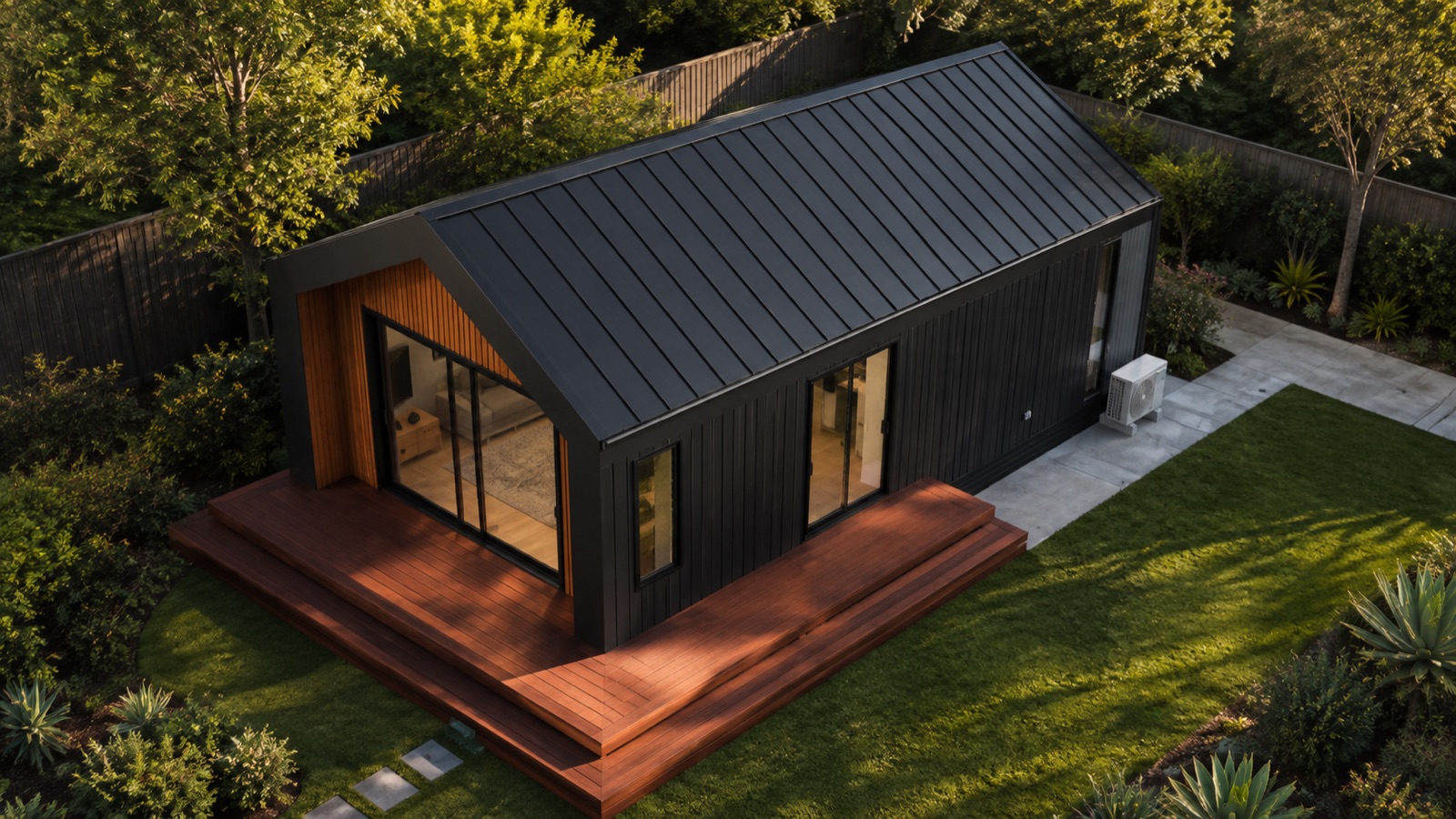 Gable 1 aerial over the deck